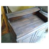 Vintage Wood 2 door 2 shelf Buffet ...