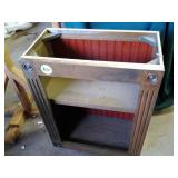 2 handmade wooden coat racks along ...