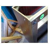 2 handmade wooden coat racks along ...