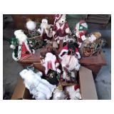 Large box of Holiday decor Bear and...