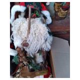 Large box of Holiday decor Bear and...