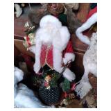 Large box of Holiday decor Bear and...