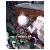 Large box of Holiday decor Bear and...