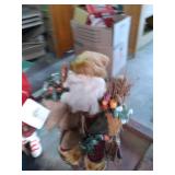 Large box of Holiday decor Bear and...