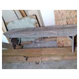 vintage bench and wall 2 full of 5/...