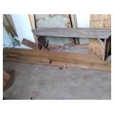 vintage bench and wall 2 full of 5/...