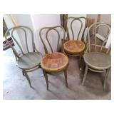4 Vintage wood chairs...