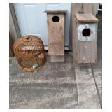 2 Outdoor, and 1 indoor bird houses...