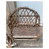 Wood Small bench, birdhouse and oth...