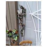 (2) vintage chairs, metal small ben...