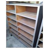 (2) 12 Shelf Storage cabinet on whe...