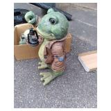 Outdoor Frog Statue 28" & Broken ad...
