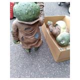 Outdoor Frog Statue 28" & Broken ad...