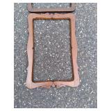 (2) wood Frames, wood coat rack wit...