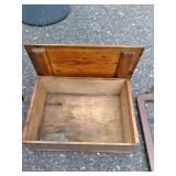 (2) wood Frames, wood coat rack wit...