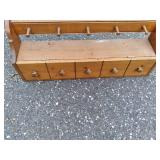 (2) wood Frames, wood coat rack wit...