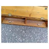 (2) wood Frames, wood coat rack wit...