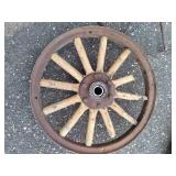 (2) Wagon wheels 29.5" & 21"...