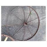 (2) Wagon wheels 29.5" & 21"...