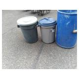 (4) Garbage Cans, three have lids...