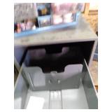 Chainsaw vase, small metal file cab...