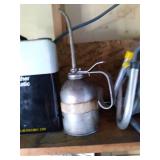 Lot of funnels, car fluids, paint, ...