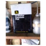 Lot of funnels, car fluids, paint, ...