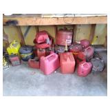 Large Lot of Gas cans...