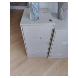 2 file cabinets, Vintage Desk 50"×...