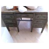 2 file cabinets, Vintage Desk 50"×...