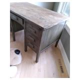 2 file cabinets, Vintage Desk 50"×...