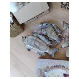 Stoneware Fish Wall Plaques, beddin...