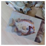 Stoneware Fish Wall Plaques, beddin...