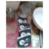 Many crystal vases, Wall art, many ...