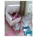 Many crystal vases, Wall art, many ...