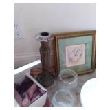 Many crystal vases, Wall art, many ...