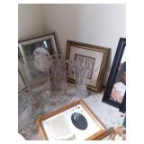 Many crystal vases, Wall art, many ...