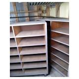 (2) 12 Shelf Storage cabinet on whe...