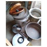Lot of camping Pots and pans, and p...
