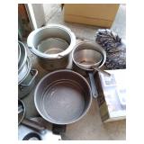 Lot of camping Pots and pans, and p...