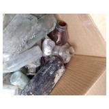 Large Box of Vintage Glass Bottles ...
