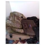 Huge Lot of Luggage, and Wicker Bas...