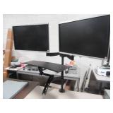 Standing computer, keyboard, Dual Monitor Stand,  Dual 22 in LCD Monitors included