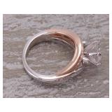 Stunning 1.39 Carat Diamond Swirl Ring in Two-Toned 14k Gold