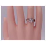 Stunning 1.39 Carat Diamond Swirl Ring in Two-Toned 14k Gold