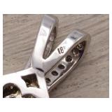 Layered 2.50 Carat Invisible Set Princess Cut Diamond Pendant in 18k Gold