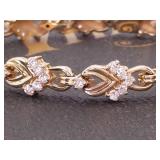Fancy 2.65 Carat Diamond Link Bracelet in 14k Gold