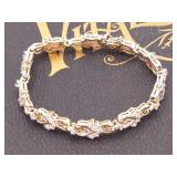 Fancy 2.65 Carat Diamond Link Bracelet in 14k Gold