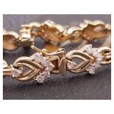 Fancy 2.65 Carat Diamond Link Bracelet in 14k Gold