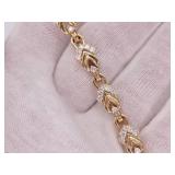 Fancy 2.65 Carat Diamond Link Bracelet in 14k Gold